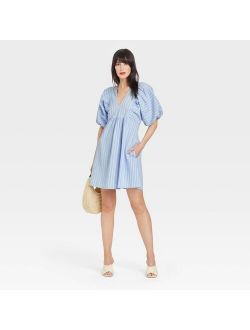 Women's Puff Short Sleeve Dress - A New Day™