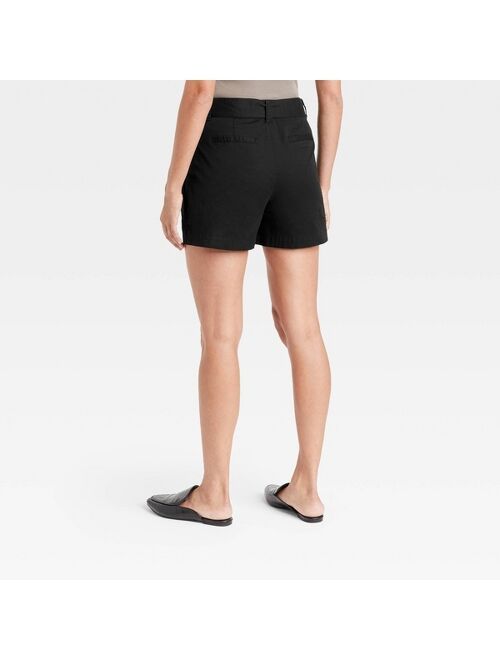 Women's High-Rise Pleat Front Shorts - A New Day™