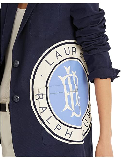 Polo Ralph Lauren LAUREN Ralph Lauren Logo Stretch Cotton Canvas Blazer