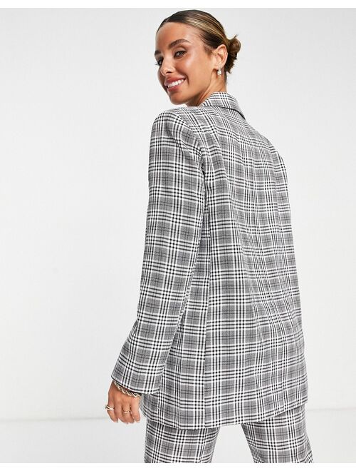 ASOS DESIGN Mix & Match suit blazer in gray check