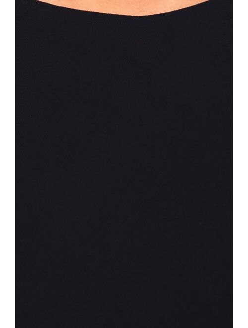 Lulus Glam-bition Black Backless Midi Jumpsuit
