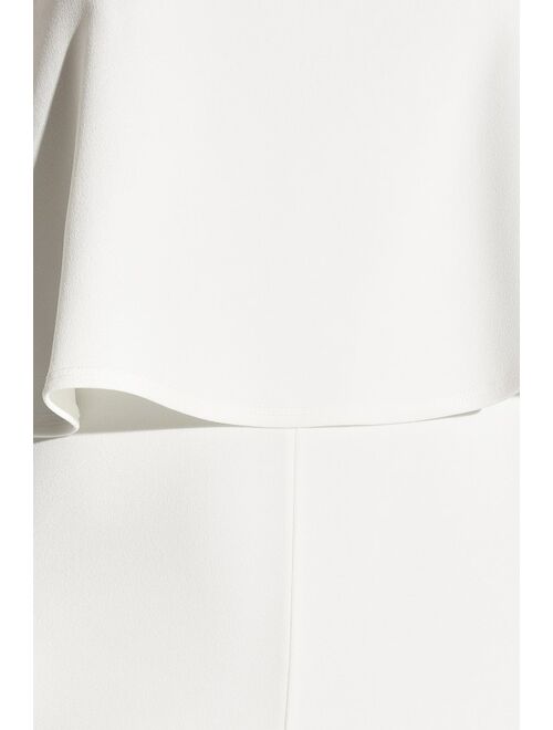 Lulus What Lovers Do White Strapless Wide-Leg Jumpsuit