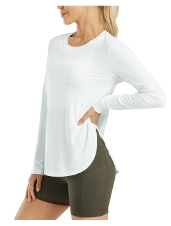 G4Free Women's UPF 50+ UV Shirts Long Sleeve Workout Sun Shirt Outdoor Gym Hiking Tops Quick Dry Lightweight