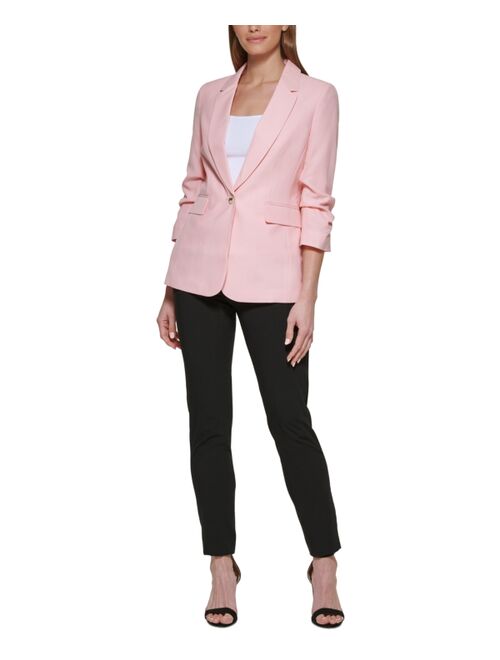 DKNY Women's Madison Ruched-Sleeve Jacket