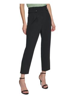 Women's Two-Button-Tab Ankle Pants
