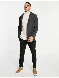 relaxed blazer in gray
