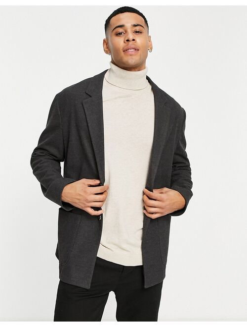 River Island relaxed blazer in gray