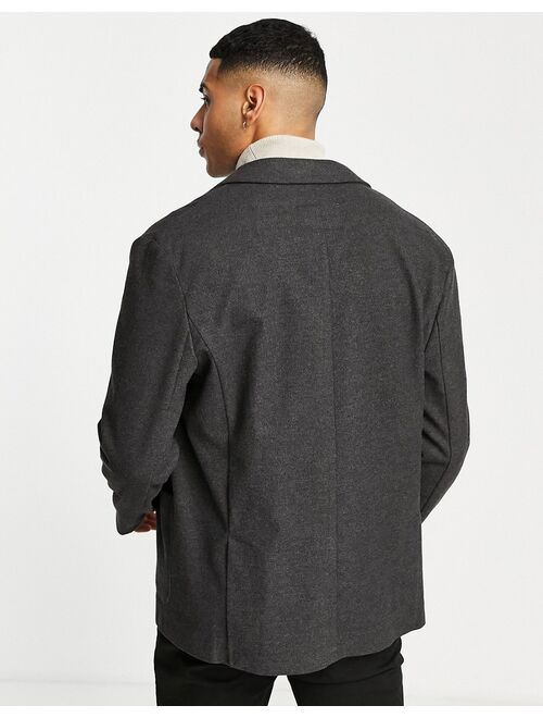 River Island relaxed blazer in gray