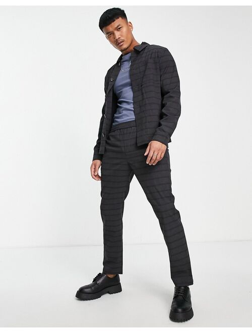 Jack & Jones Premium slim fit suit trouser in grey check