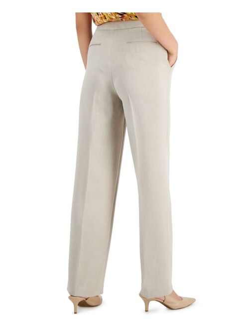 Kasper Women's Solid Extended-Tab Trousers