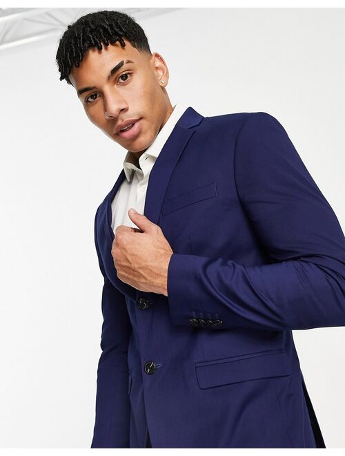 Jack & Jones Premium skinny suit jacket in blue