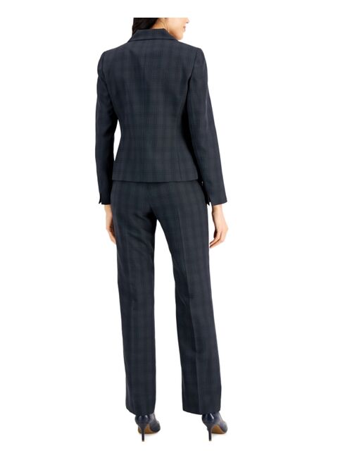 Le Suit Printed Zip-Pocket Pantsuit