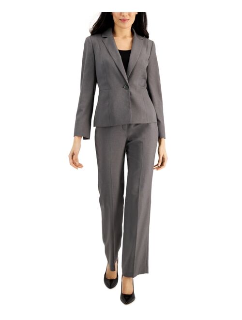 Le Suit Notch-Collar Waist-Seam Pantsuit, Regular & Petite