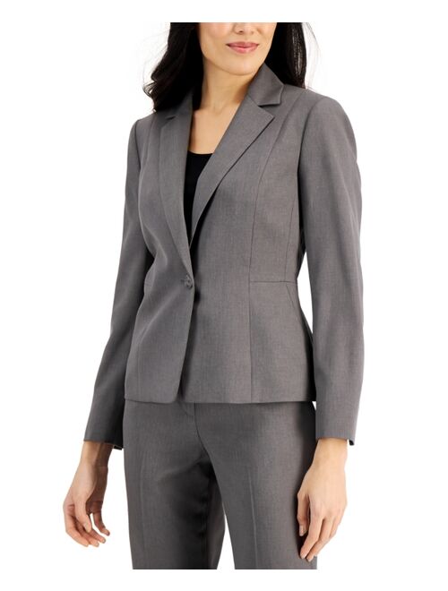 Le Suit Notch-Collar Waist-Seam Pantsuit, Regular & Petite