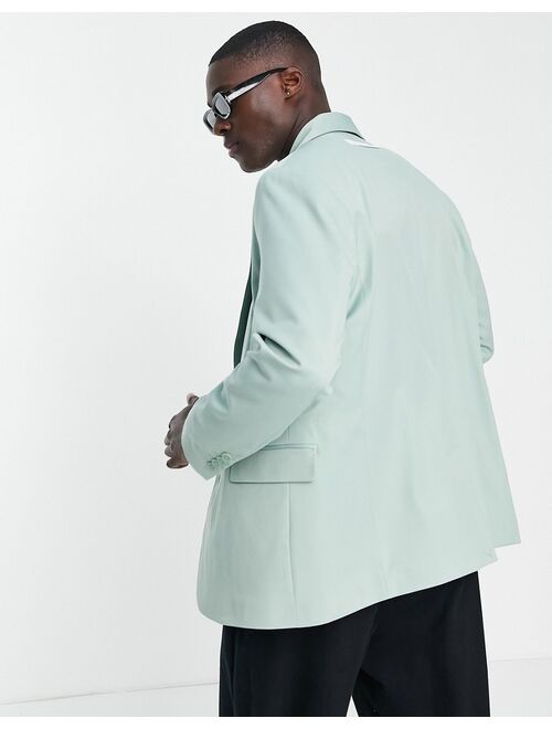 Bershka two button blazer in mint