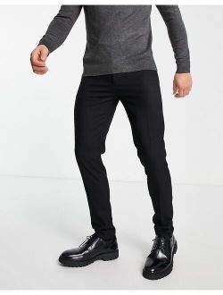 skinny smart pants in black