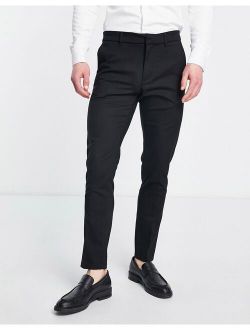 skinny suit trousers in black