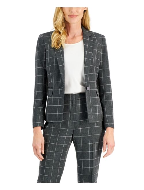 Le Suit Plaid Pantsuit, Regular & Petite Sizes