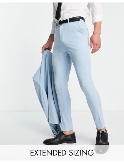 super skinny suit pants in light blue
