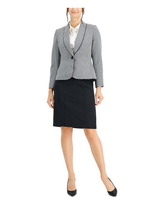 Le Suit Houndstooth Skirt Suit, Regular & Petite Sizes