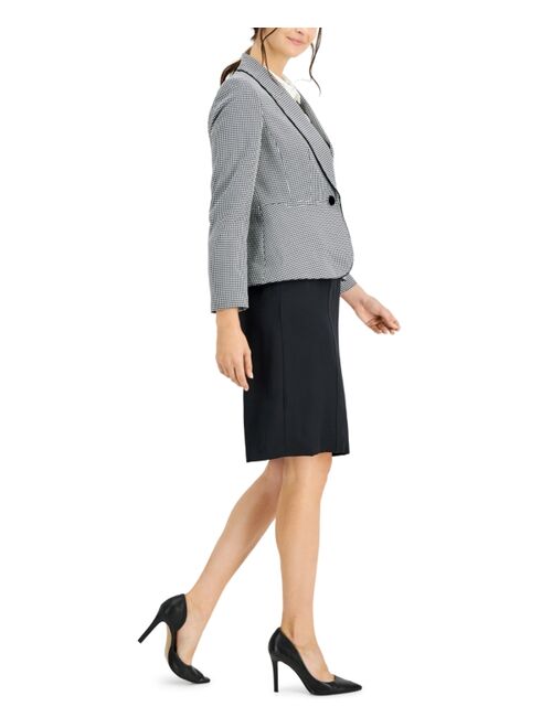 Le Suit Houndstooth Skirt Suit, Regular & Petite Sizes