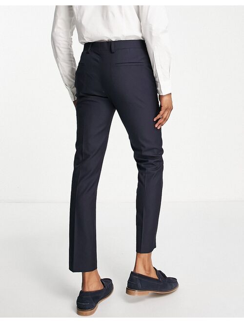 River Island skinny suit pants in navy