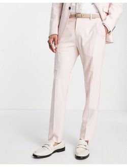 Selected Homme slim fit suit pants in dusty pink