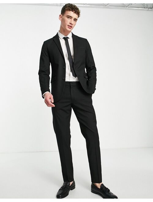 New Look Slim Suit Jacket In Black