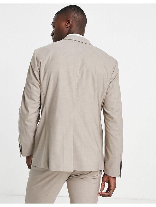 Selected Homme slim fit suit jacket in sand