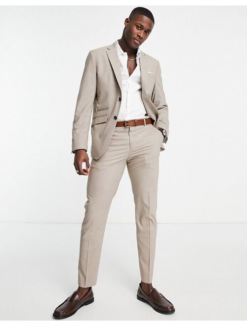 Selected Homme slim fit suit jacket in sand