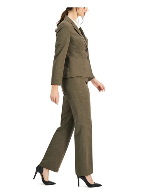 Le Suit Two-Button Pantsuit, Regular & Petite Sizes