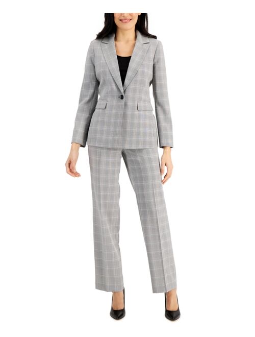 Le Suit Printed Notch-Collar Pantsuit, Regular & Petite Sizes