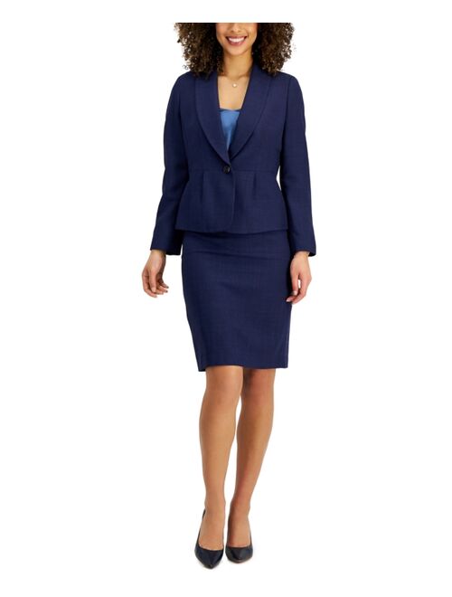 Le Suit Women's Shawl-Collar Skirt Suit