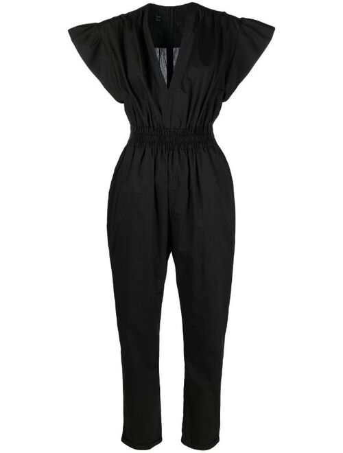 PINKO flare-sleeve poplin jumpsuit