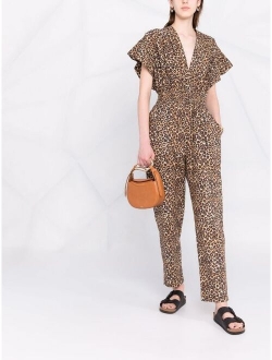 leopard-print jumpsuit
