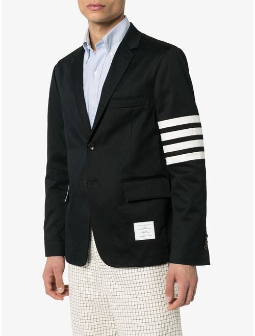 Thom Browne unconstructed 4-Bar single-breasted blazer