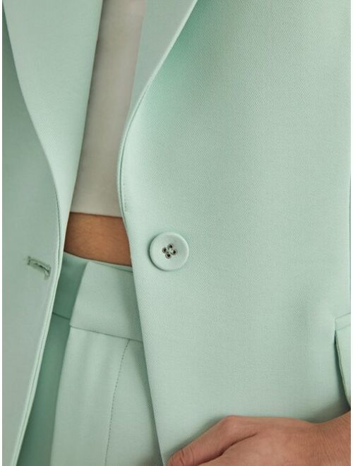 MOTF Premium Structured Single Button Blazer