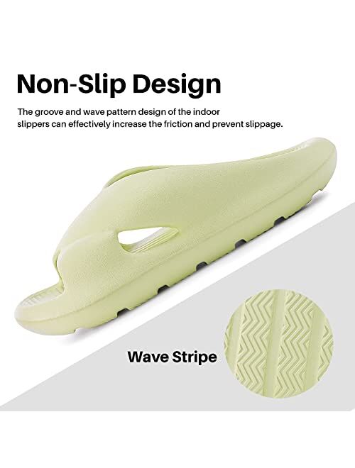 RelieFeet Pillow Slippers Cloud Cushion Slides for Men and Women, Non-Slip Quick Dry Shower Open Toe Sandals Pillow Slides, Bath Pool Gym House Massage Spa Slippers for I