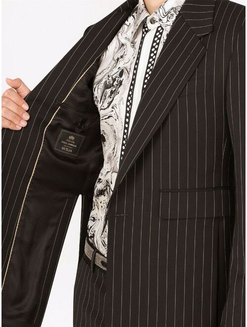 Dolce & Gabbana Sicily-fit single-breasted pinstripe suit