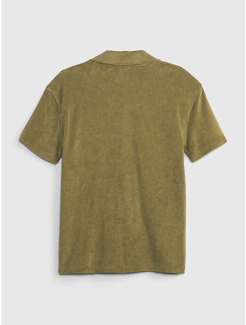 Gap Kids Towel Terry Button-Down Shirt