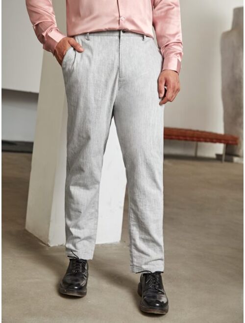 Shein Extended Sizes Men Slant Pocket Suit Pants