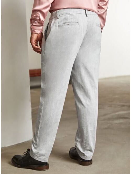 Shein Extended Sizes Men Slant Pocket Suit Pants