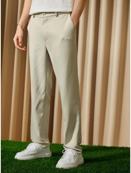 SHEIN Men Solid Suit Pants