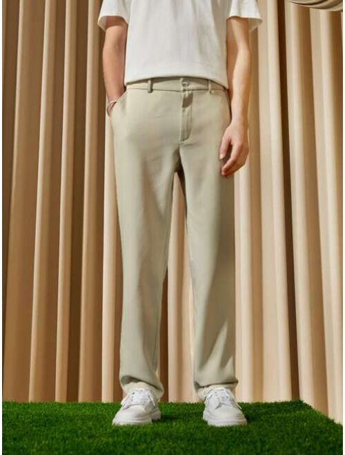 SHEIN Men Solid Suit Pants
