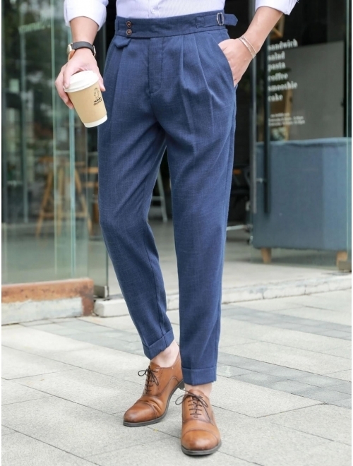 Buy Shein Men Buckled Detail Suit Pants online | Topofstyle