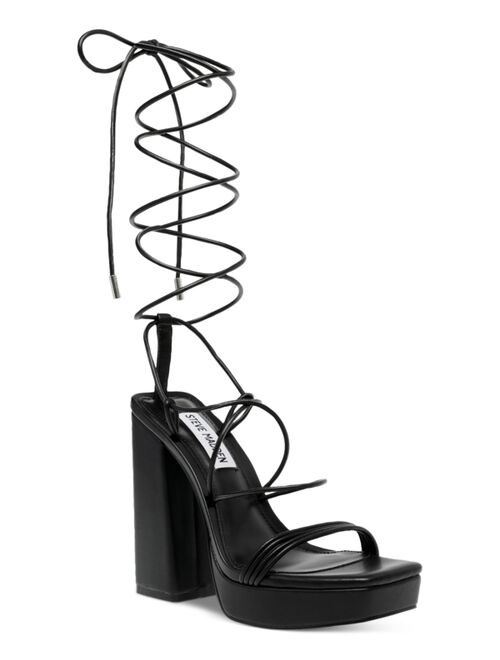 Steve Madden Women's Manzie Ankle-Tie Platform Dress Sandals