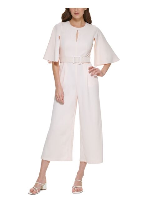 Calvin Klein Belted Cropped Jumpsuit