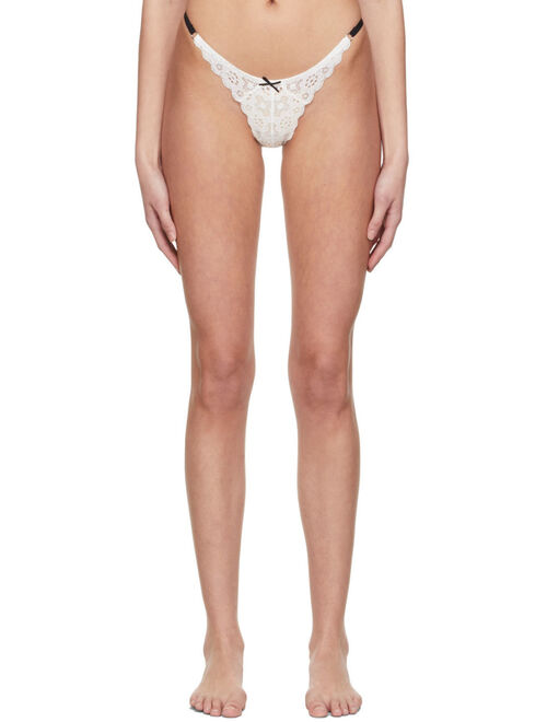 Fleur du Mal White Nylon Thong