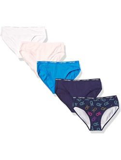 Girls' Underwear Cotton Bikini Panty, 5 Pack