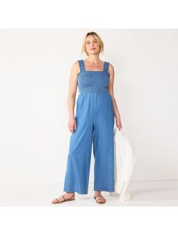 Women's DRAPER JAMES RSVP™ Smocked Wide-Leg Jumpsuit